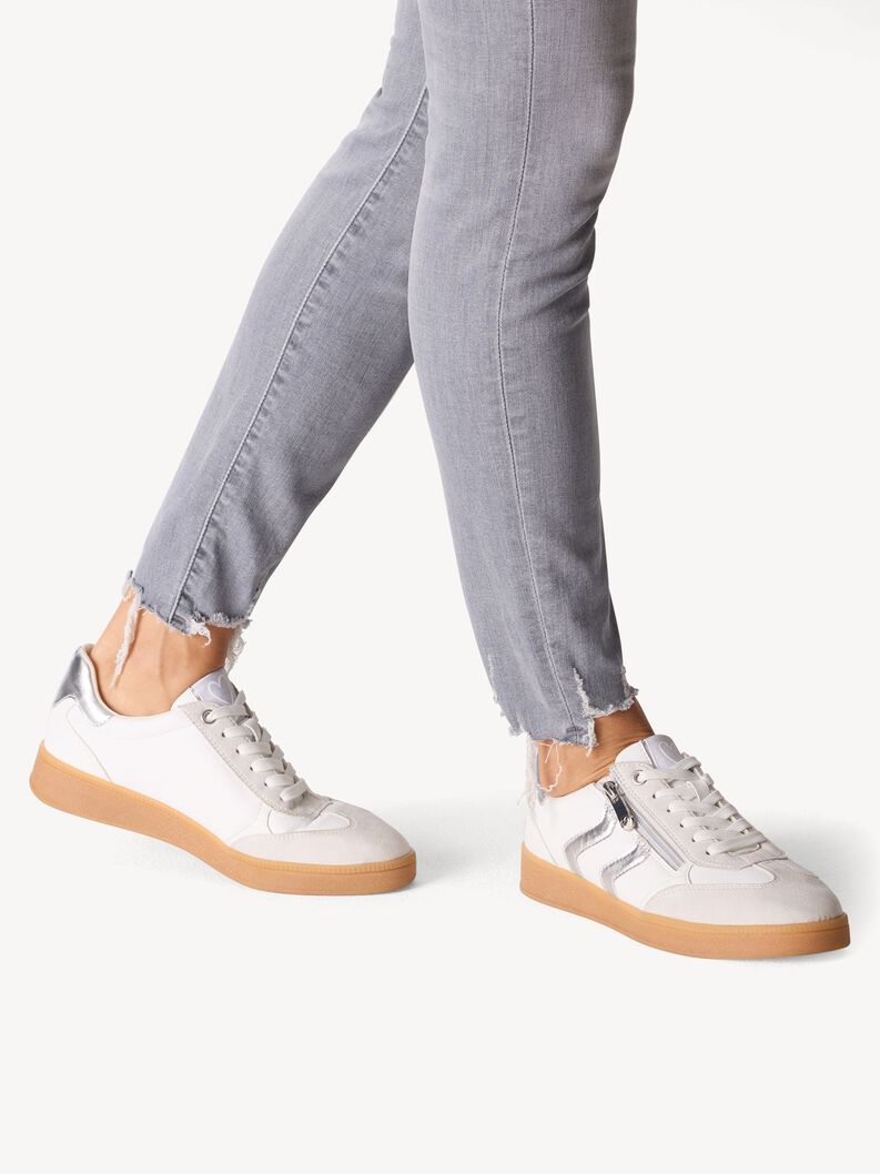 Sportowe - biały, WHITE/SILVER, hi-res