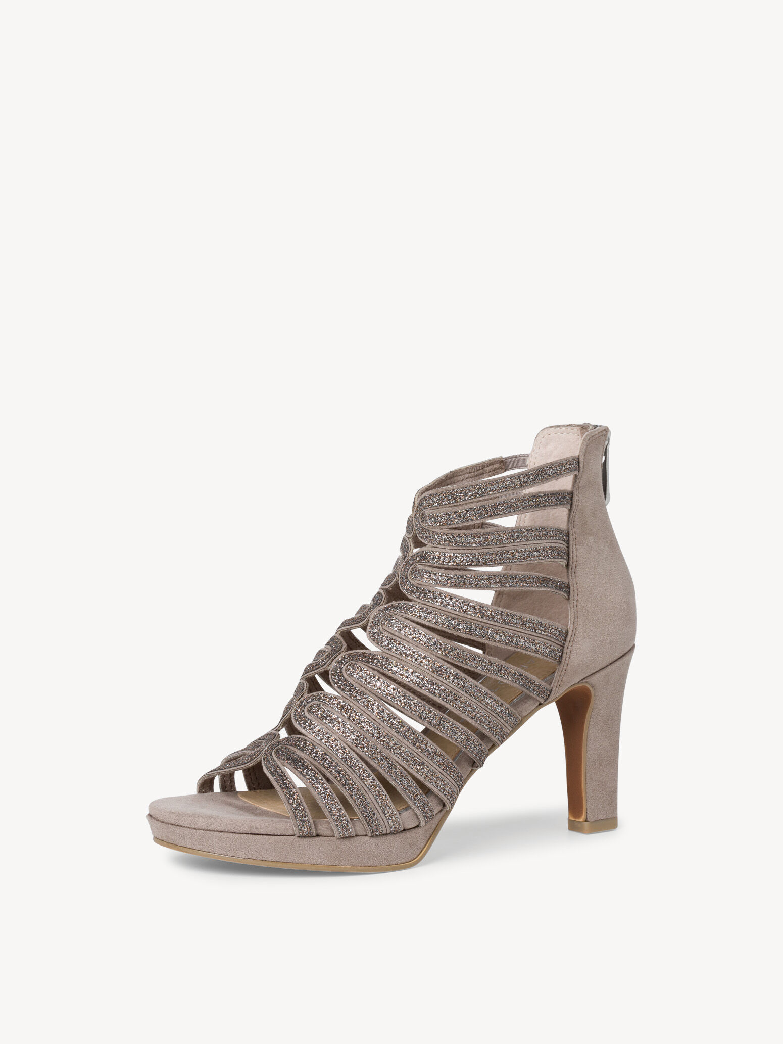 Sandale à talon beige cheap