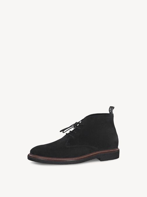 Lederstiefelette - schwarz, BLACK, hi-res