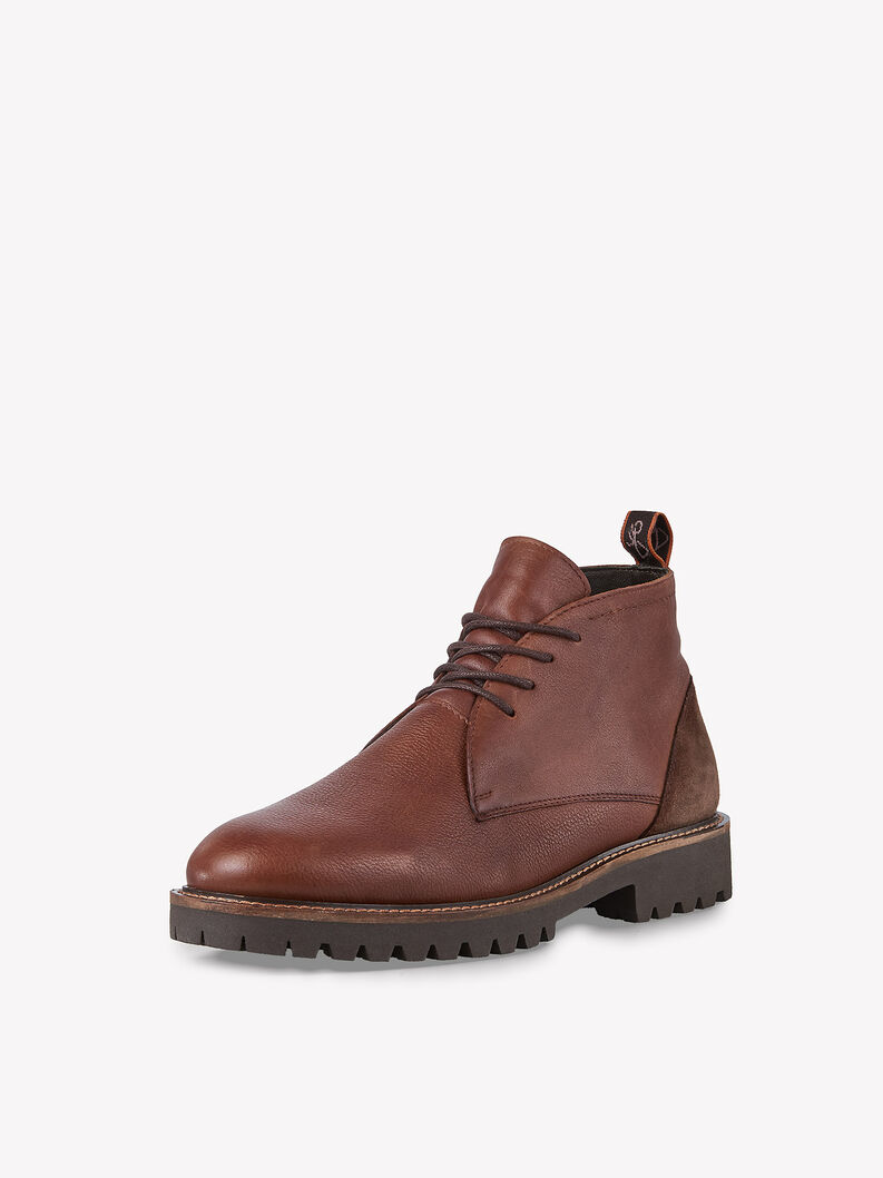 Kožen&eacute; Kotn&iacute;čkov&aacute; obuv - hněd&aacute;, COGNAC COMB, hi-res