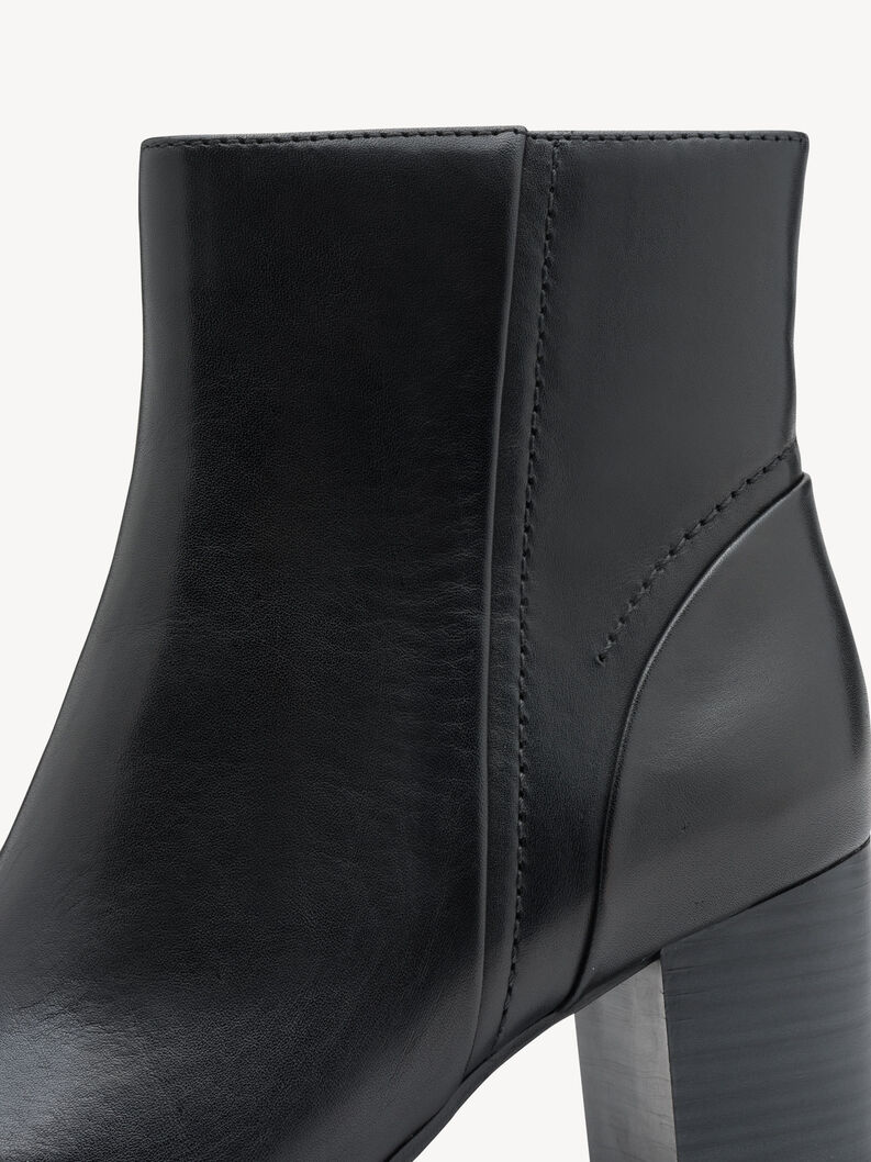 Lederstiefelette - schwarz, BLACK, hi-res