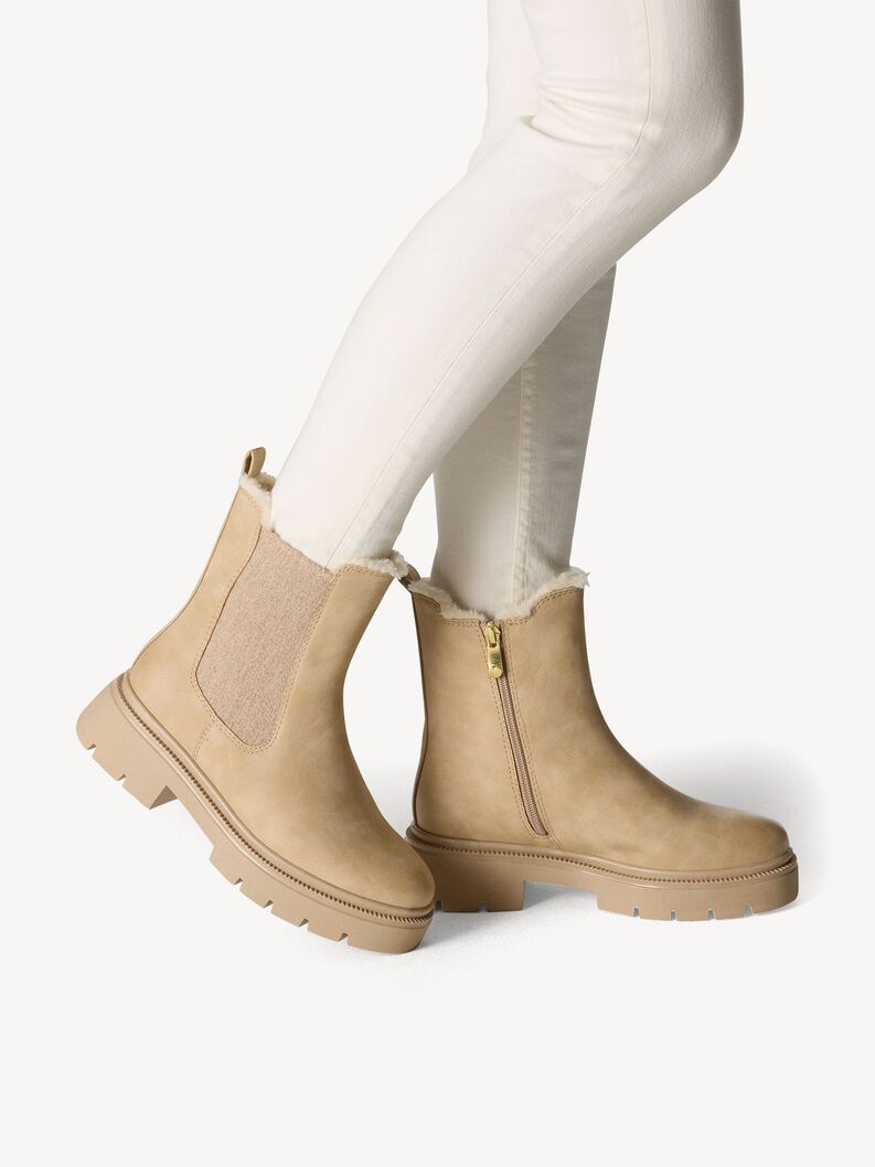Chelsea Boot - beige Warmfutter, BEIGE, hi-res