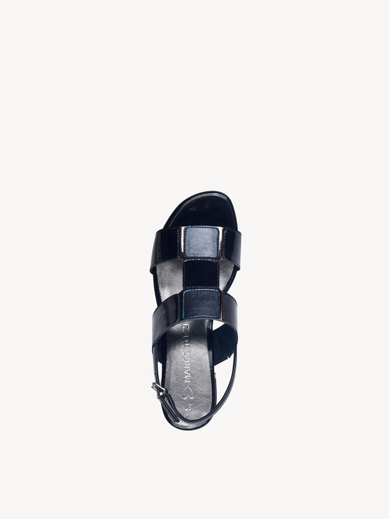 Sandal - blue, NAVY PATENT C., hi-res
