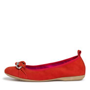Ballerine en cuir - rouge, RED, hi-res