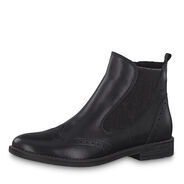 Leather Bootie - black, BLACK ANTIC, hi-res