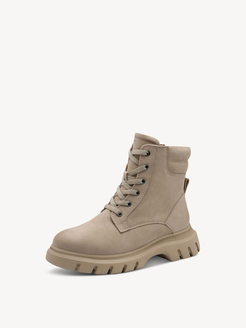 Lederstiefelette - beige Warmfutter, TAUPE, hi-res