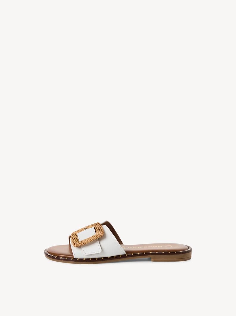 Mule en cuir - blanc, WHITE COMB, hi-res