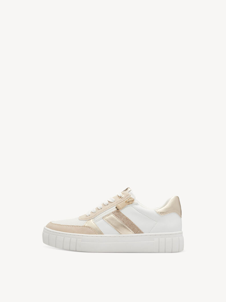 Sneaker - gold, WHITE/GOLD, hi-res