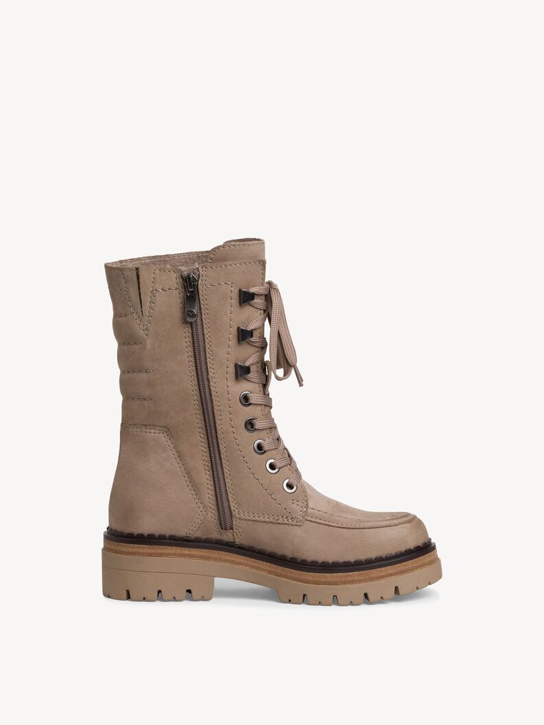 Lederstiefelette - beige Warmfutter, TAUPE NUBUCK, hi-res