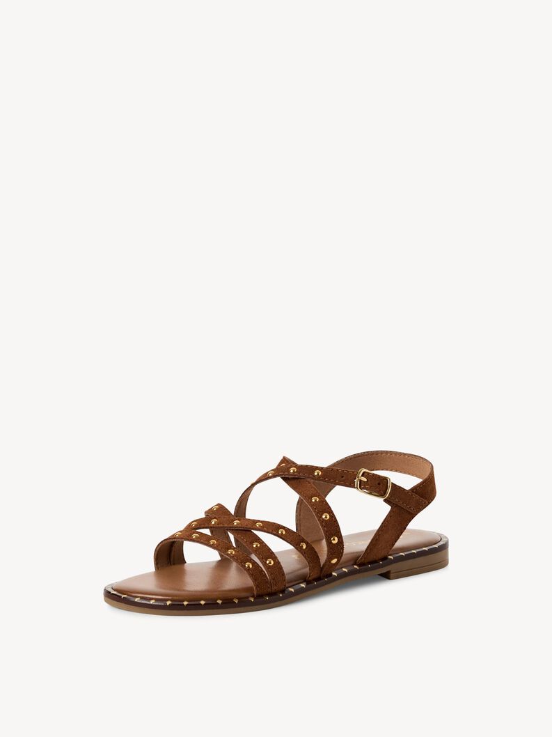 Lederpantolette - braun, COGNAC, hi-res