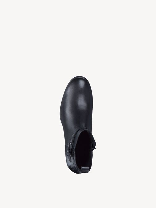 Lederstiefelette - schwarz, BLACK COMB, hi-res
