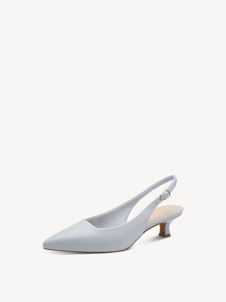 Lederslingpumps - blau, LT.BLUE NAPPA, hi-res