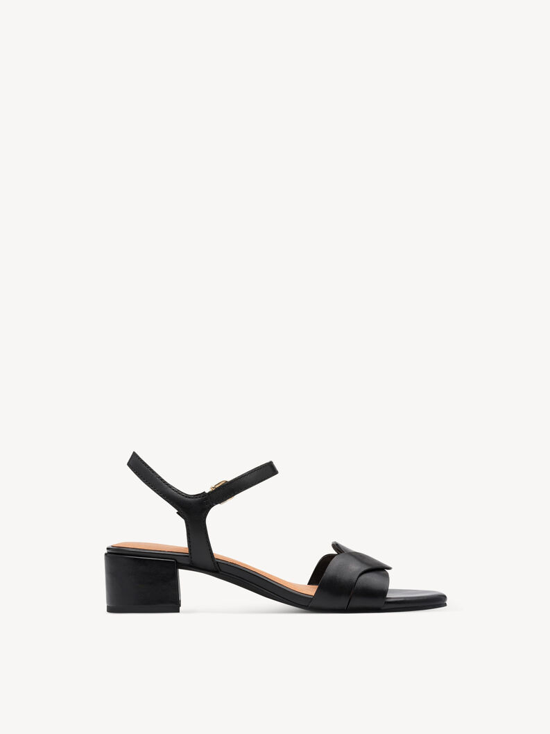 Ledersandale - schwarz, BLACK, hi-res