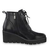 Leather Bootie - black, BLACK ANTIC, hi-res