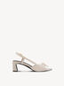 Ledersandalette - beige, CREAM, hi-res