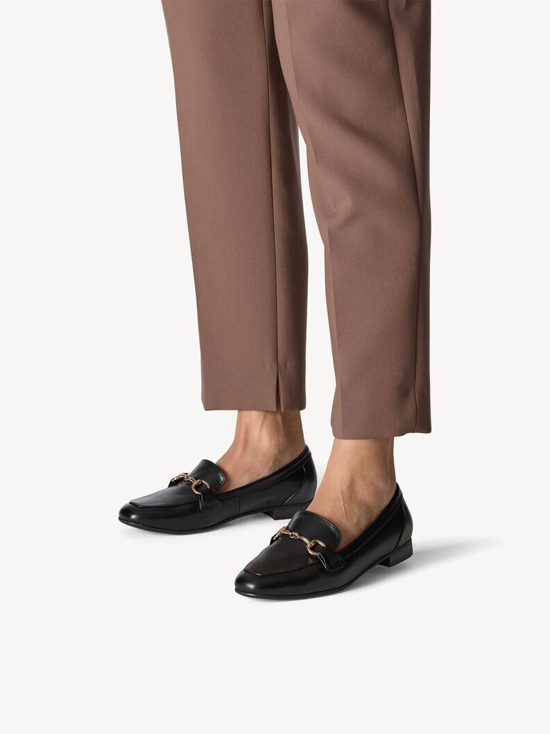 Slipper - black, BLACK/GOLD, hi-res