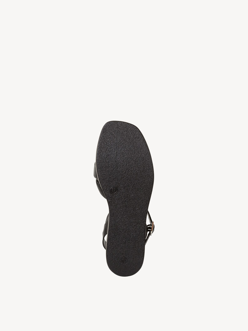 Ledersandale - schwarz, BLACK, hi-res
