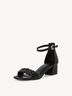 Leather Heeled sandal - black, BLACK, hi-res