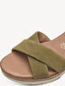 Ledersandale - khaki, FERN GREEN COM, hi-res