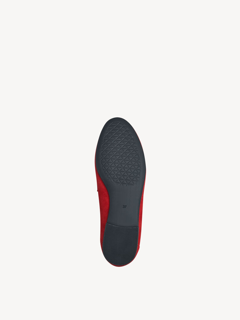 Leather Slipper - red, RED, hi-res