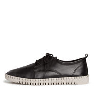 Lederhalbschuh - schwarz, BLACK, hi-res