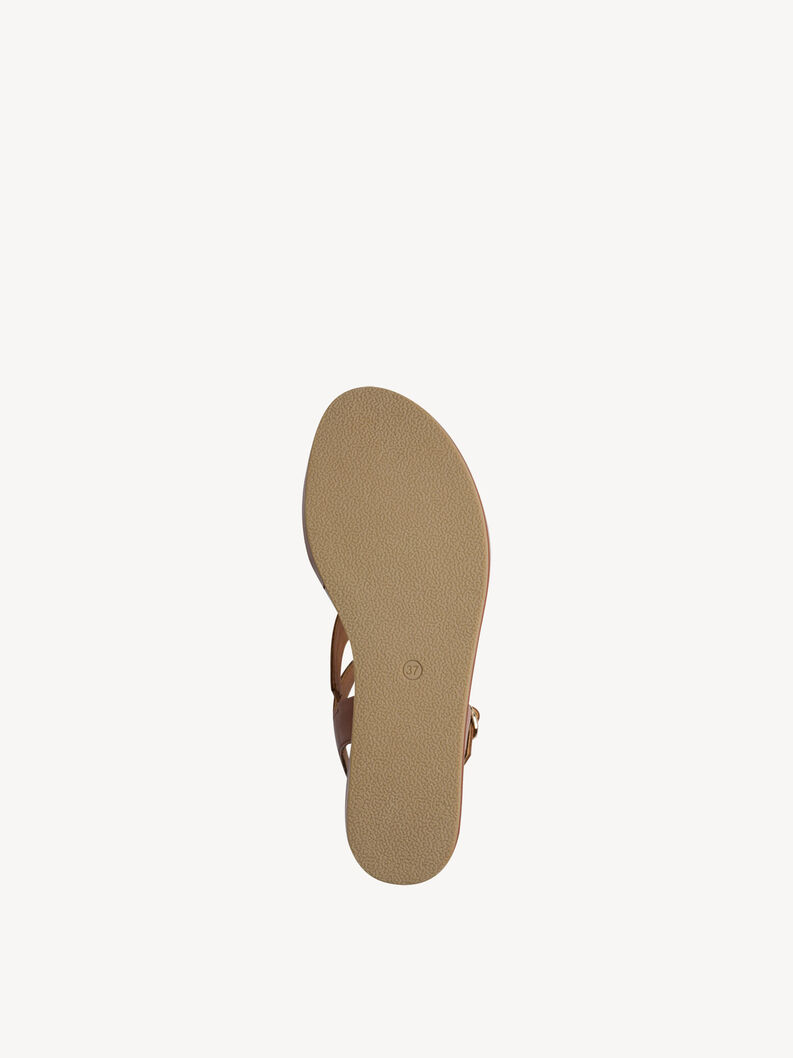 Ledersandalette - braun, COGNAC, hi-res