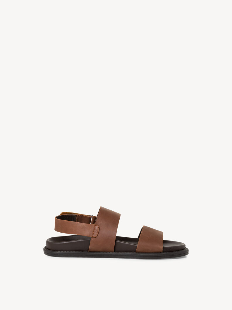 Leather Sandal - brown, CHESTNUT, hi-res
