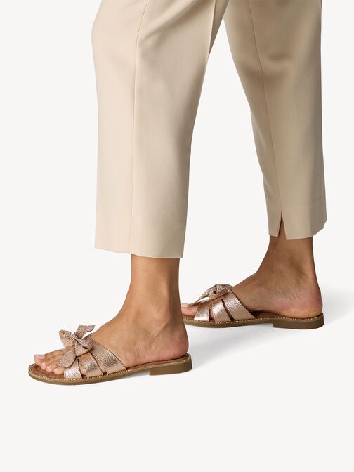 Lederpantolette - rosa, ROSE MET. COMB, hi-res