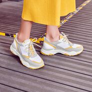 Sneaker - grau, GREY/ SAFFRON, hi-res