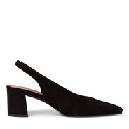 Leather sling pumps - black, BLACK, hi-res