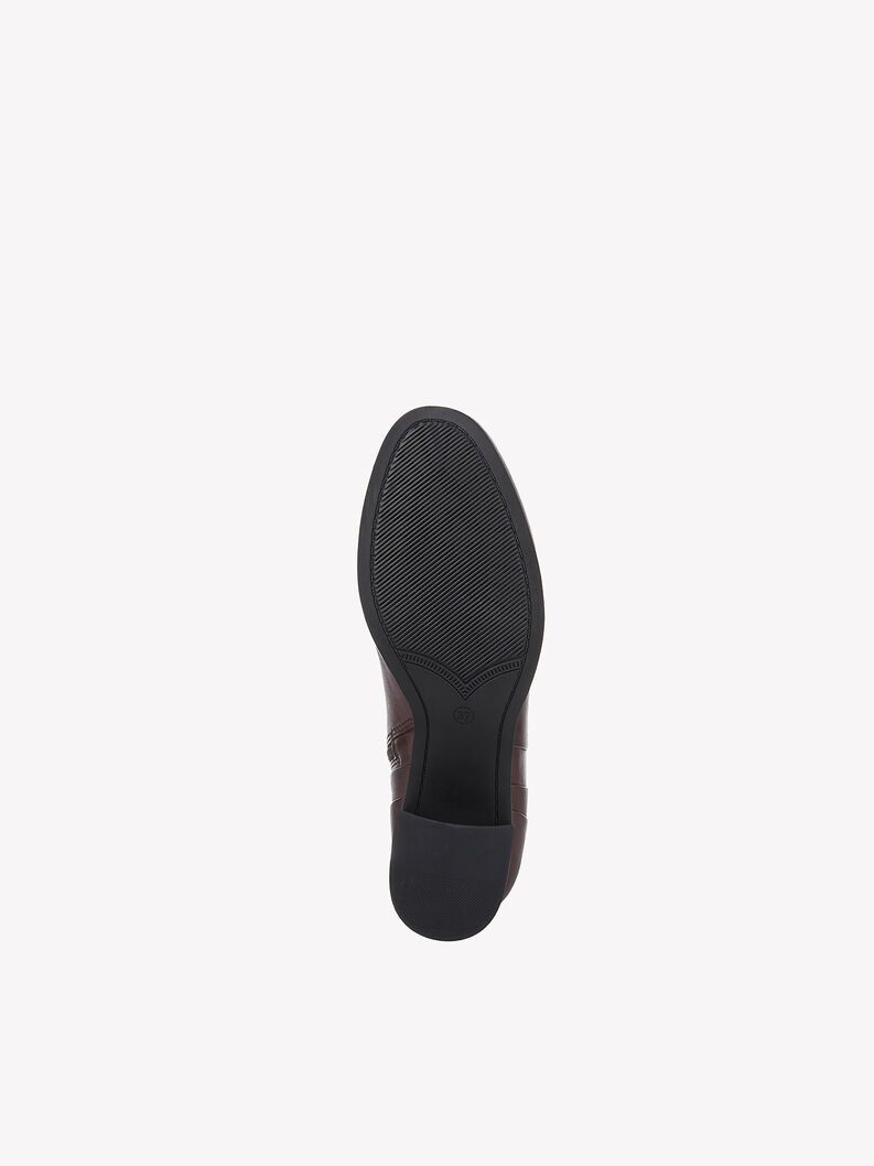 Lederstiefelette - rot, BORDEAUX, hi-res