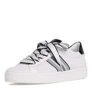 Leather Sneaker - white, WHITE/NAVY M., hi-res