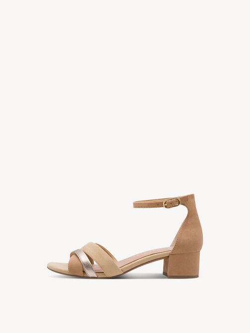 Sandale &agrave; talon, NOUGAT COMB, hi-res