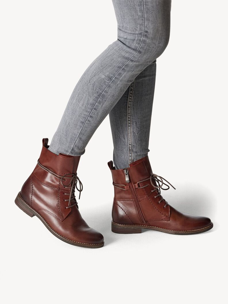 Lederstiefelette - braun, CHOCOLATE, hi-res