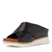 Lederpantolette - schwarz, BLACK, hi-res