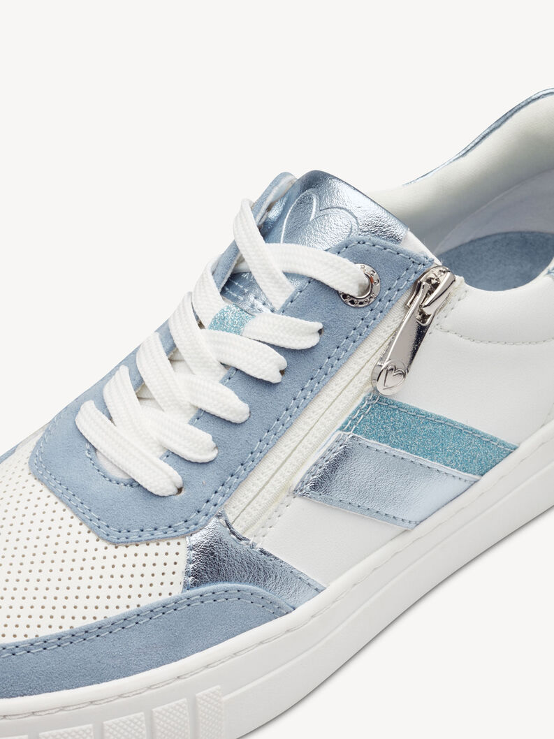 Tenisky - bílá, WHITE/LT.BLUE, hi-res