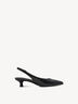 Lederslingpumps - schwarz, BLACK, hi-res
