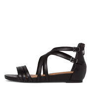 Ledersandale - schwarz, BLACK, hi-res