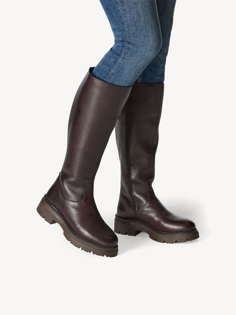 Lederstiefel - braun Warmfutter, MOCCA, hi-res