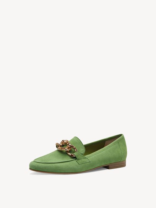 Lederslipper - grün, APPLE, hi-res