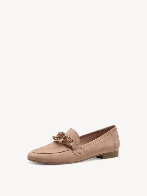 Lederslipper - beige, NUDE, hi-res