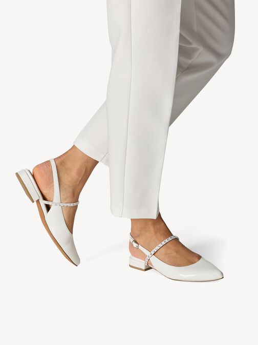 Ballerina - beige, IVORY PATENT, hi-res