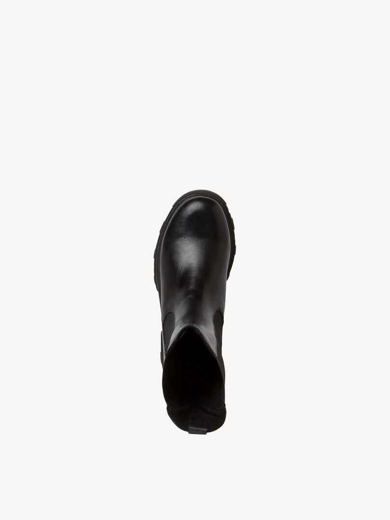 Bottine Chelsea en cuir - noir, BLACK, hi-res
