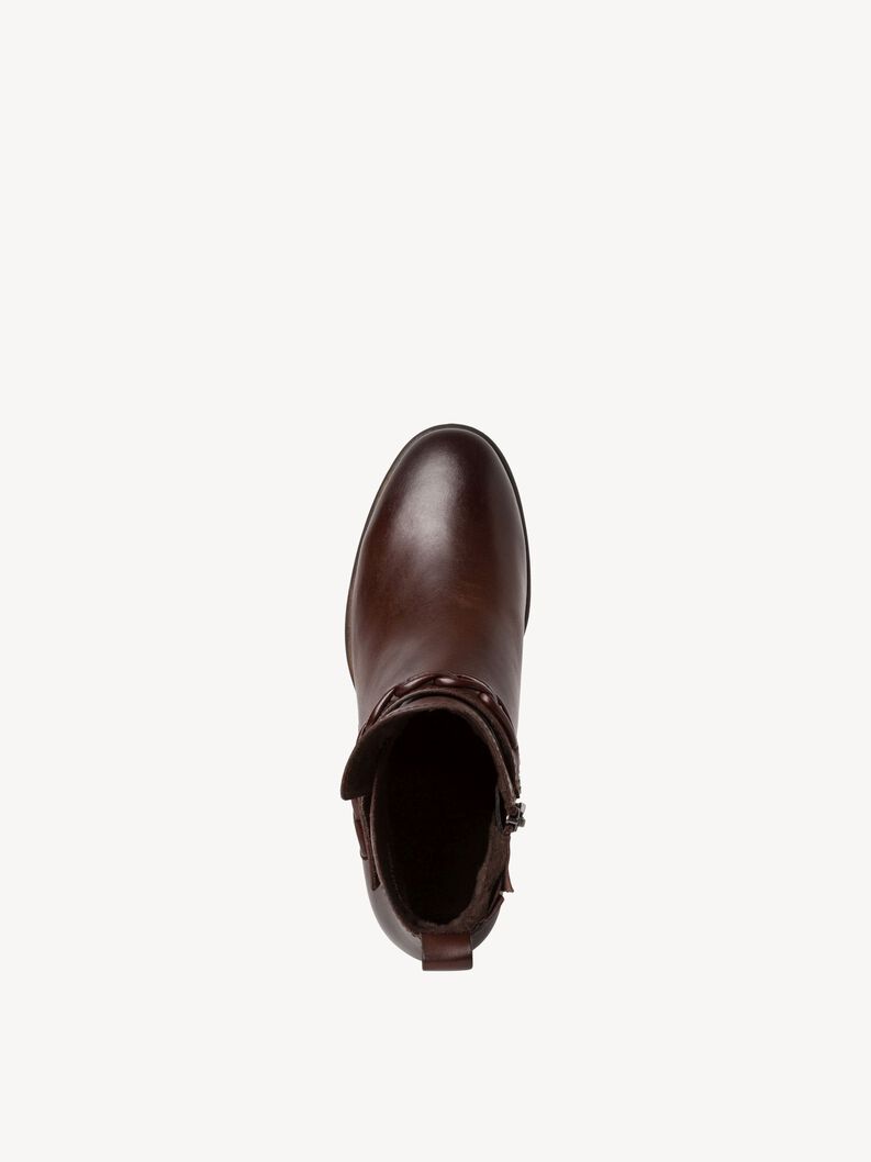 Leather Bootie - brown, CAFE, hi-res