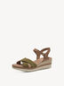 Ledersandale - khaki, FERN GREEN COM, hi-res
