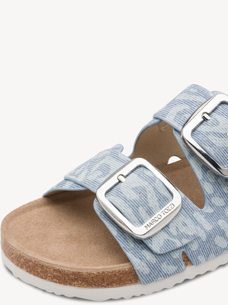 Pantolette - blau, LEO LT.BLUE, hi-res