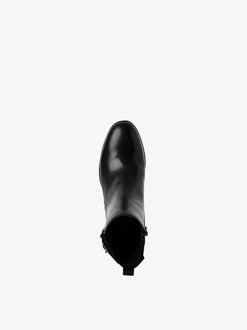Lederstiefelette - schwarz, BLACK, hi-res