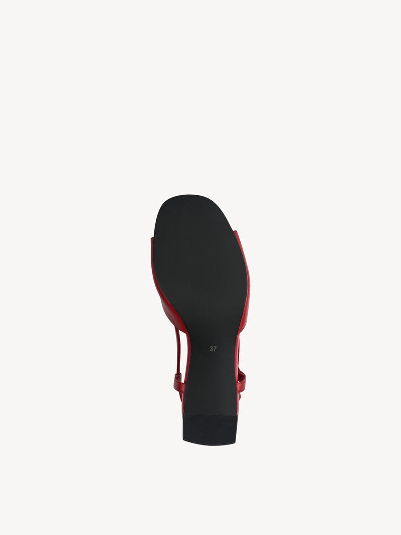 Ledersandalette - rot, RED, hi-res