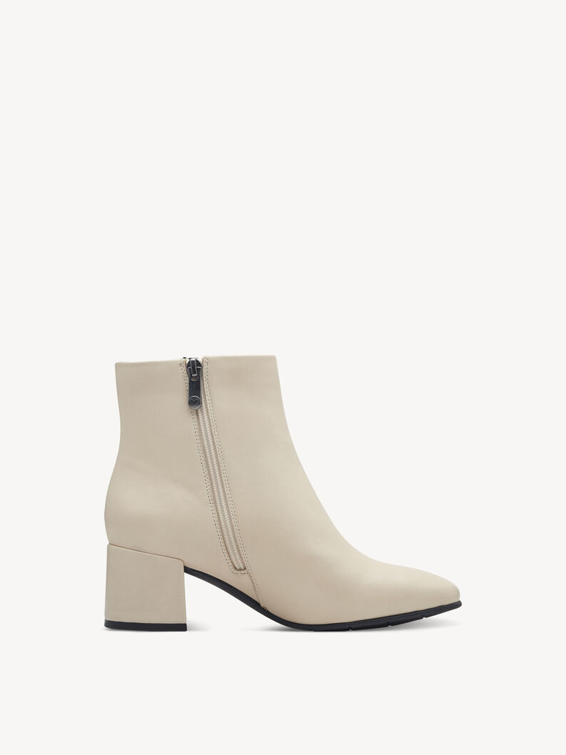 Leather Bootie - beige, CREAM, hi-res