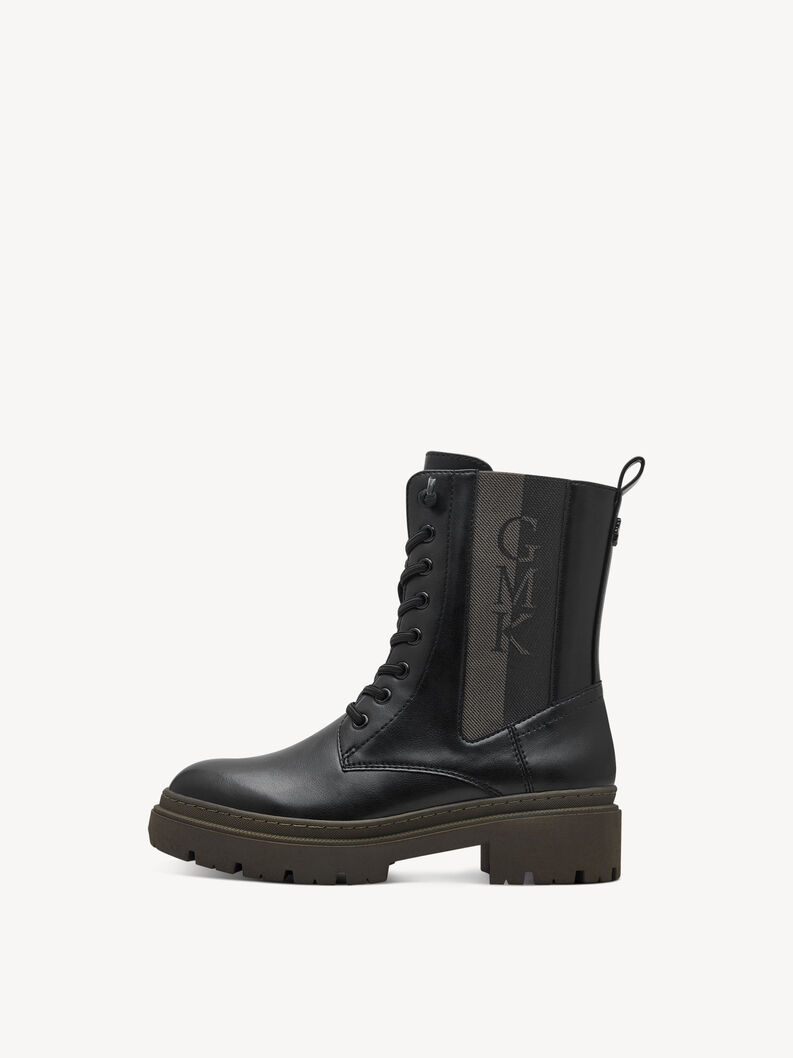 Stiefelette - schwarz, BLACK/KHAKI, hi-res